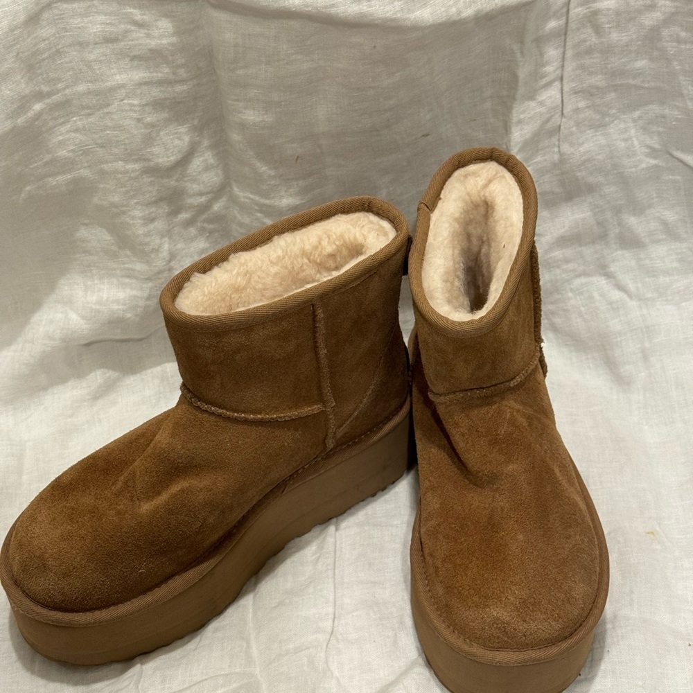 UGG Chestnut Ultra Mini Platform Boots